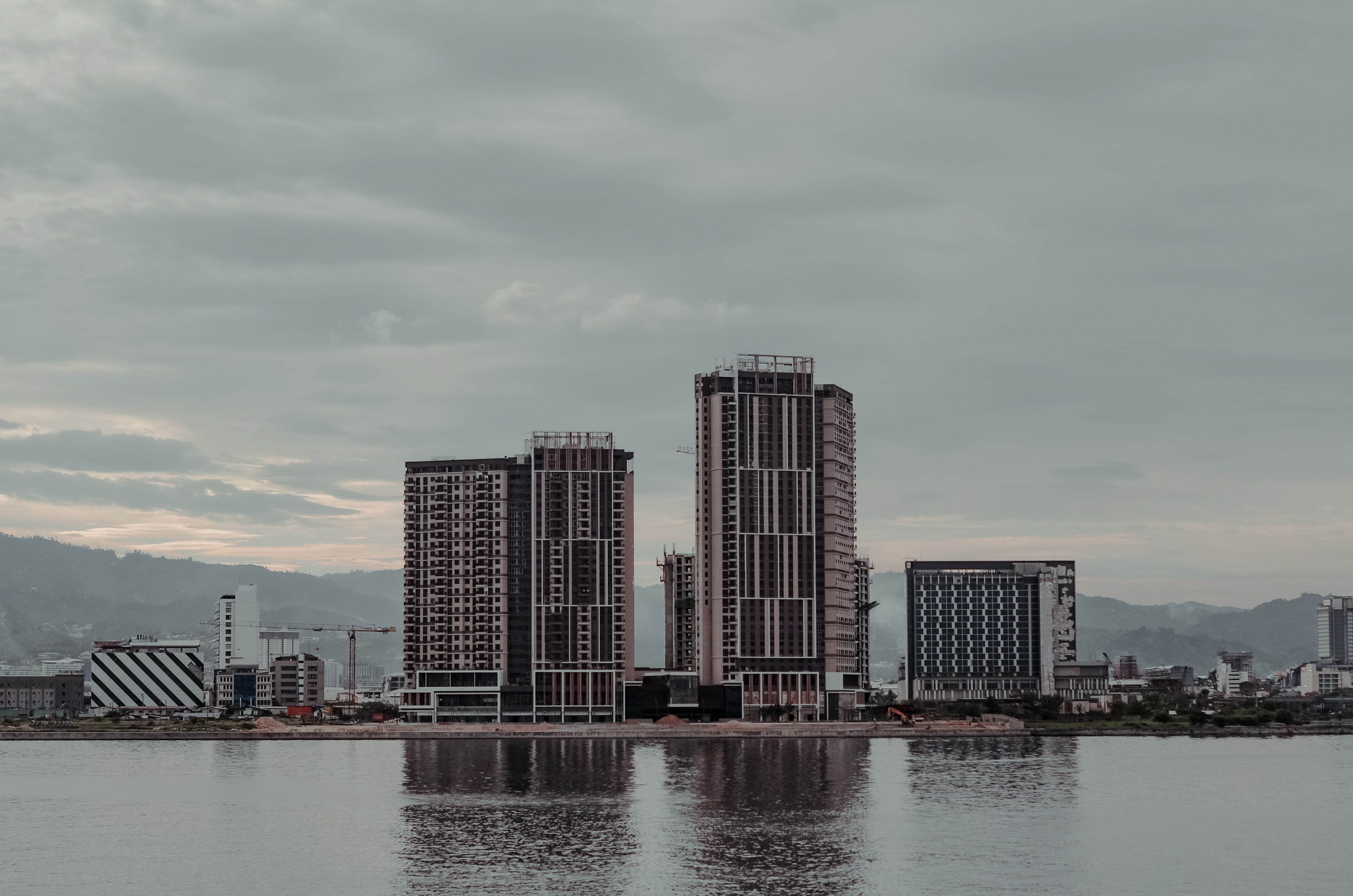 Kota Kinabalu skyline and waterfront in Sabah, Malaysia